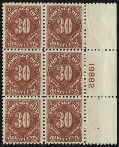 Sale 1037, Lot 2307, Postage Due Featuring Blocks and Plate Blocks (Scott J31-J75)