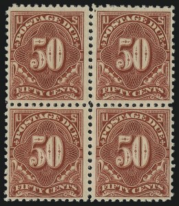 Sale 1037, Lot 2309, Postage Due Featuring Blocks and Plate Blocks (Scott J31-J75)