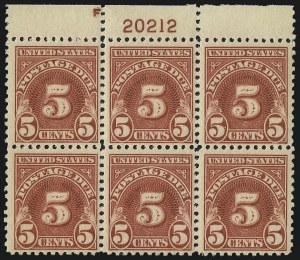 Sale 1037, Lot 2313, Postage Due Featuring Blocks and Plate Blocks (Scott J31-J75)