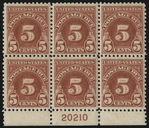 Sale 1037, Lot 2314, Postage Due Featuring Blocks and Plate Blocks (Scott J31-J75)
