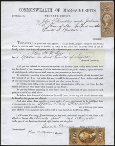 Sale 1037, Lot 2398, Revenues, Hunting Permits