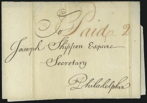 Sale 1037, Lot 2708, Autographs & Free Franks, Colonial, States, Waterway & Ship