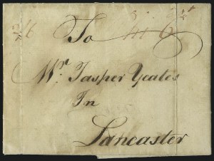 Sale 1037, Lot 2709, Autographs & Free Franks, Colonial, States, Waterway & Ship