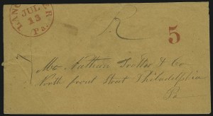 Sale 1037, Lot 2712, Autographs & Free Franks, Colonial, States, Waterway & Ship