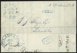 Sale 1037, Lot 2724, Autographs & Free Franks, Colonial, States, Waterway & Ship