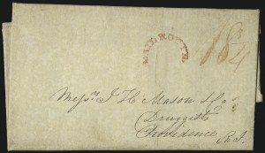 Sale 1037, Lot 2727, Autographs & Free Franks, Colonial, States, Waterway & Ship