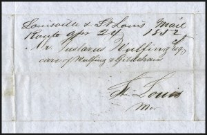 Sale 1037, Lot 2729, Autographs & Free Franks, Colonial, States, Waterway & Ship