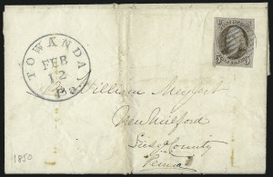 Sale 1037, Lot 2738, Postmasters` Provisional thru 1857 Issue