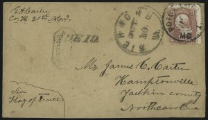 Sale 1037, Lot 2926, Confederate States Covers and Stamps