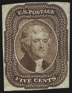 Sale 1040, Lot 1198, 1c-12c 1851-56 Issue (Scott 5A-17)