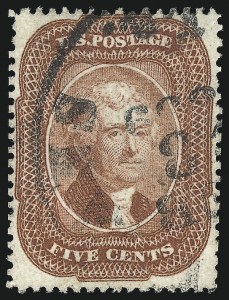 Sale 1040, Lot 1236, 5c-10c 1857-60 Issue (Scott 27-35)