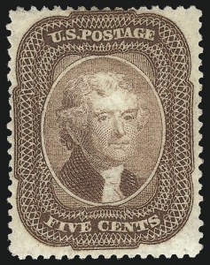 Sale 1040, Lot 1242, 5c-10c 1857-60 Issue (Scott 27-35)
