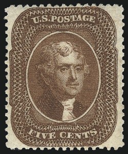 Sale 1040, Lot 1243, 5c-10c 1857-60 Issue (Scott 27-35)