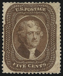 Sale 1040, Lot 1245, 5c-10c 1857-60 Issue (Scott 27-35)