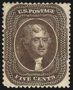 Sale 1040, Lot 1247, 5c-10c 1857-60 Issue (Scott 27-35)