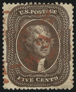 Sale 1040, Lot 1248, 5c-10c 1857-60 Issue (Scott 27-35)