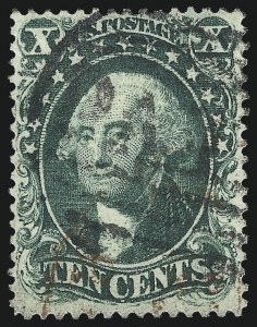 Sale 1040, Lot 1250, 5c-10c 1857-60 Issue (Scott 27-35)