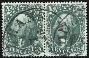 Sale 1040, Lot 1251, 5c-10c 1857-60 Issue (Scott 27-35)