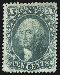 Sale 1040, Lot 1253, 5c-10c 1857-60 Issue (Scott 27-35)