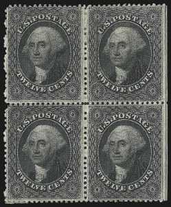 Sale 1040, Lot 1258, 12c-90c 1857-60 Issue (Scott 36B-39)