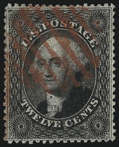 Sale 1040, Lot 1259, 12c-90c 1857-60 Issue (Scott 36B-39)