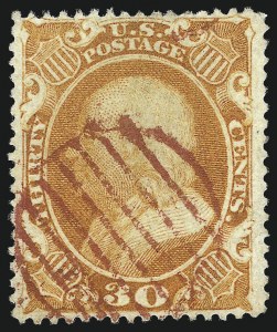 Sale 1040, Lot 1267, 12c-90c 1857-60 Issue (Scott 36B-39)