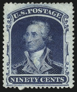 Sale 1040, Lot 1270, 12c-90c 1857-60 Issue (Scott 36B-39)