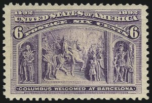 Sale Number 1040, Lot Number 1483, 1893 Columbian Issue, 1c thru 50c, Singles (Scott 230-240)