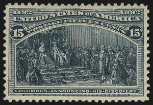 Sale Number 1040, Lot Number 1487, 1893 Columbian Issue, 1c thru 50c, Singles (Scott 230-240)