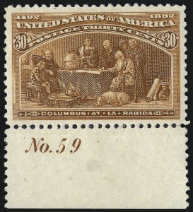 Sale 1040, Lot 1491, 1893 Columbian Issue, 1c thru 50c, Singles (Scott 230-240)