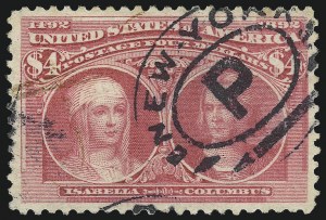 Sale 1040, Lot 1509, 1893 Columbian Issue, $1.00-$5.00, Singles (Scott 241-245)