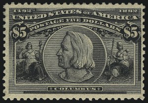 Sale 1040, Lot 1511, 1893 Columbian Issue, $1.00-$5.00, Singles (Scott 241-245)