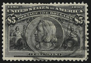 Sale 1040, Lot 1512, 1893 Columbian Issue, $1.00-$5.00, Singles (Scott 241-245)