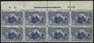 Sale 1040, Lot 1519, 1893 Columbian Issue, Multiples (Scott 230-240)