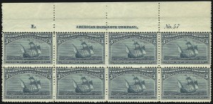 Sale 1040, Lot 1520, 1893 Columbian Issue, Multiples (Scott 230-240)