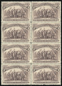 Sale 1040, Lot 1521, 1893 Columbian Issue, Multiples (Scott 230-240)