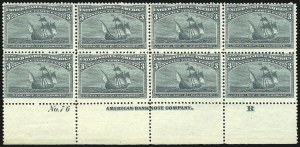 Sale 1040, Lot 1525, 1893 Columbian Issue, Multiples (Scott 230-240)