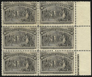 Sale 1040, Lot 1540, 1893 Columbian Issue, Multiples, cont. incl. Panes & Sheets (Scott 230-245)