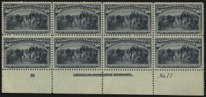 Sale 1040, Lot 1548, 1893 Columbian Issue, Multiples, cont. incl. Panes & Sheets (Scott 230-245)