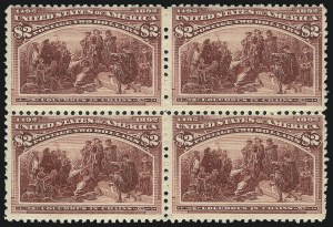 Sale 1040, Lot 1551, 1893 Columbian Issue, Multiples, cont. incl. Panes & Sheets (Scott 230-245)