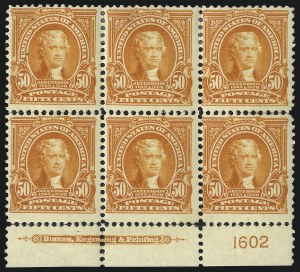 Sale 1040, Lot 1659, 1902-08 Issues (Scott 300-320)