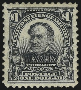 Sale 1040, Lot 1663, 1902-08 Issues (Scott 300-320), $1.00 Black (311) Sale 1040, Lot 1663, 1902-08 Issues (Scott 300-320)