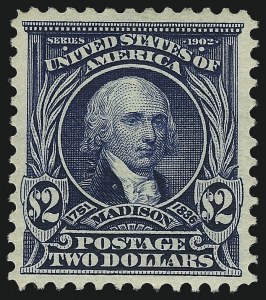 Sale 1040, Lot 1666, 1902-08 Issues (Scott 300-320), $2.00 Dark Blue (312) Sale 1040, Lot 1666, 1902-08 Issues (Scott 300-320)