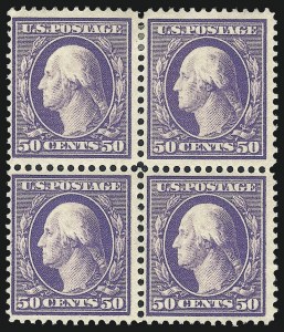 Sale 1040, Lot 1709, 1908-10 Issues (Scott 331-356), 50c Violet (341) Sale 1040, Lot 1709, 1908-10 Issues (Scott 331-356)