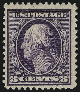 Sale 1040, Lot 1728, 1909 Bluish Paper Issue (Scott 357-366), 3c Deep Violet, Bluish (359) Sale 1040, Lot 1728, 1909 Bluish Paper Issue (Scott 357-366)