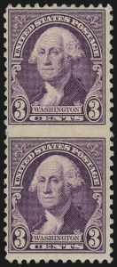 Sale 1040, Lot 2034, 1923-33 Issues (Scott 577-734a), 3c Washington, Vertical Pair, Imperforate Between (720c) Sale 1040, Lot 2034, 1923-33 Issues (Scott 577-734a)