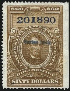 Sale 1040, Lot 2232, Postal Cards thru Revenues, Official Seals (Scott UX, R, OX)