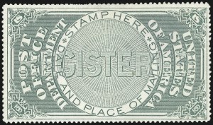 Sale 1040, Lot 2258, Postal Cards thru Revenues, Official Seals (Scott UX, R, OX)