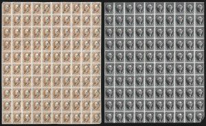 Sale 1048, Lot 103, 5c and 10c 1847 Issue: Proof Panes of 100 (see separate catalogue for Sale 1047)