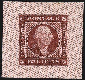 Sale 1048, Lot 111, Essays and Proofs: 1869 Pictorial Issue Safety Paper Essays